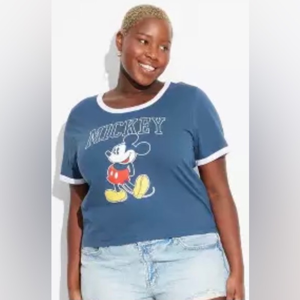 New Women’s Mickey Mouse Teal Blue T Shirt